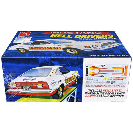 Skill 2 Model Kit 1977 Ford Mustang "Hell Drivers" Thrill Show Car 1/25 Scale Model by AMT - AMT - ModelCars.com