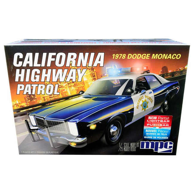 Skill 2 Model Kit 1978 Dodge Monaco "CHP" (California Highway Patrol) Police Car 1/25 Scale Model by MPC-MPC-ModelCars.com