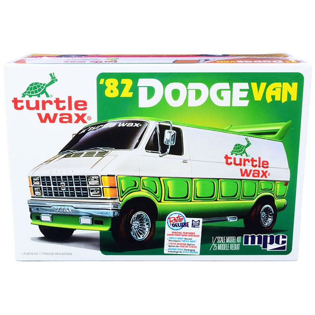 Skill 2 Model Kit 1982 Dodge Van Custom "Turtle Wax" 2-in-1 Kit 1/25 Scale Model by MPC-MPC-ModelCars.com