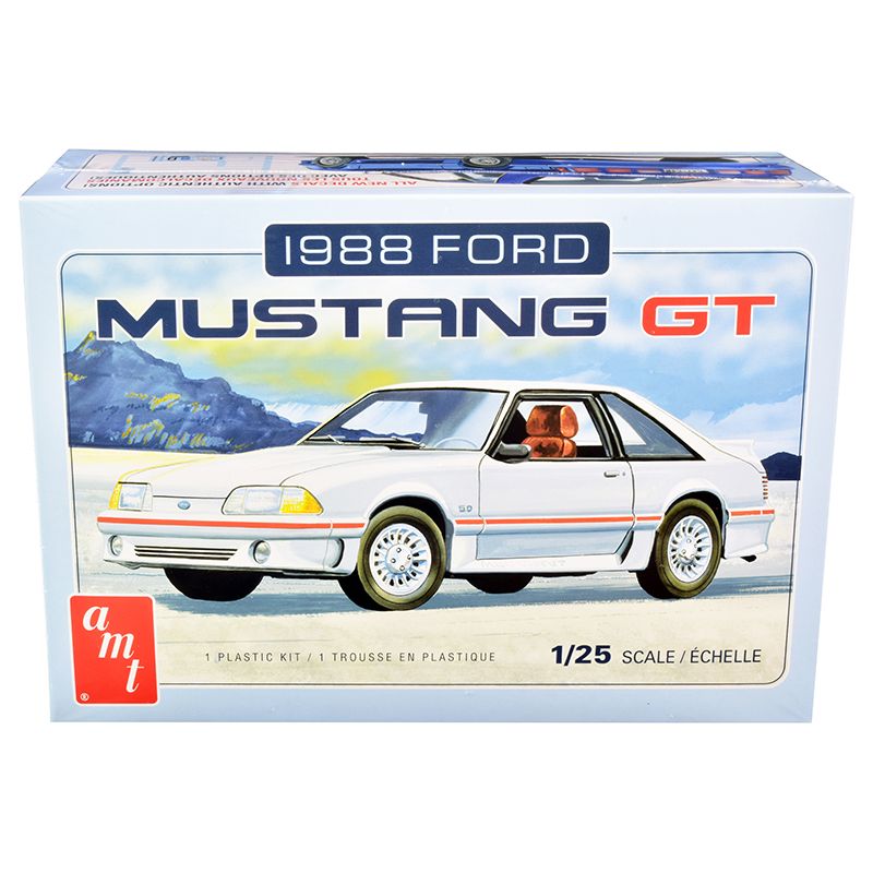 Skill 2 Model Kit 1988 Ford Mustang GT 1/25 Scale Model by AMT-AMT-ModelCars.com
