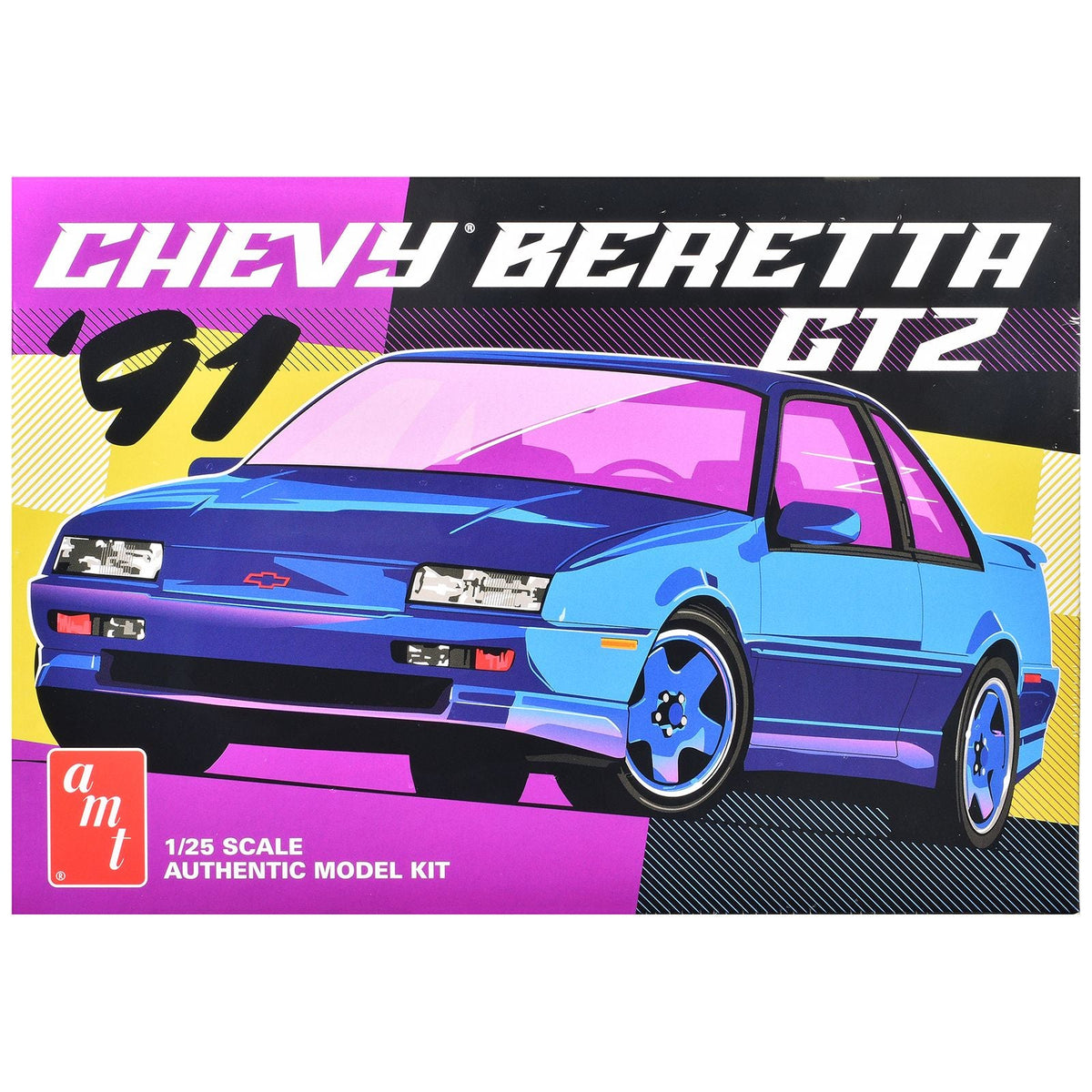 Skill 2 Model Kit 1991 Chevrolet Beretta GTZ 1/25 Scale Model by AMT-AMT-ModelCars.com