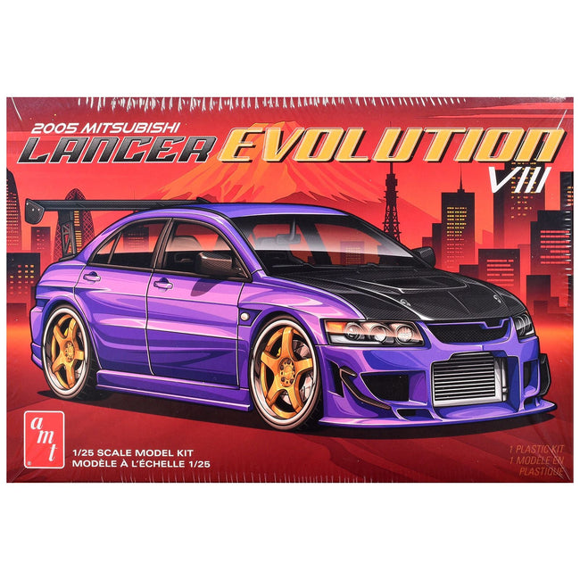 Skill 2 Model Kit 1995 Mitsubishi Lancer Evolution VIII 1/25 Scale Model by AMT-AMT-ModelCars.com