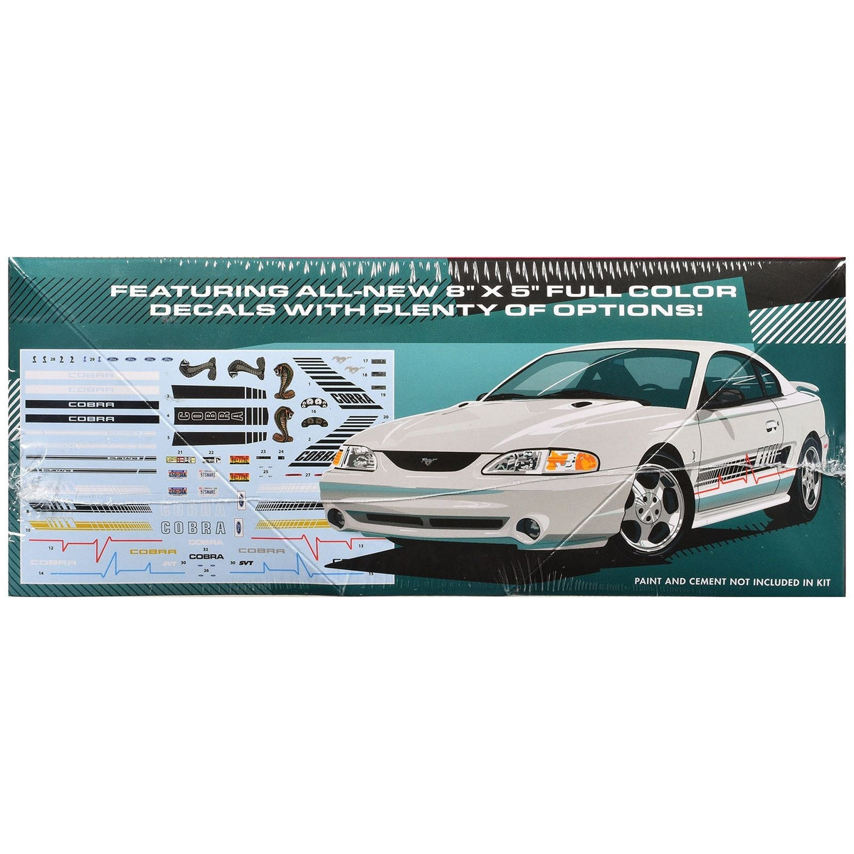 Skill 2 Model Kit 1997 Ford Mustang Cobra 1/25 Scale Model by AMT-AMT-ModelCars.com