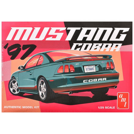 Skill 2 Model Kit 1997 Ford Mustang Cobra 1/25 Scale Model by AMT-AMT-ModelCars.com