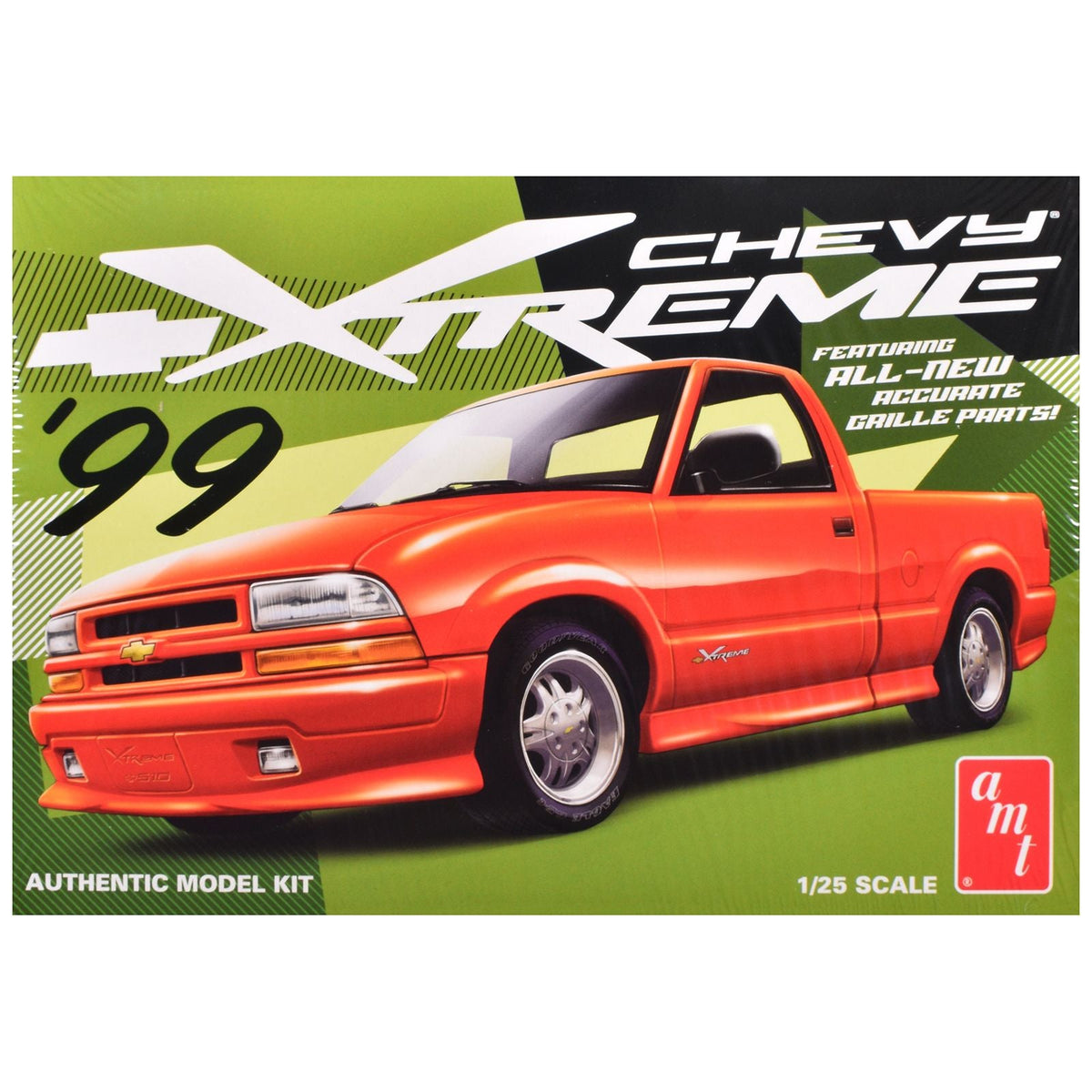 Skill 2 Model Kit 1999 Chevrolet S-10 Xtreme Pickup Truck 1/25 Scale Model by AMT-AMT-ModelCars.com