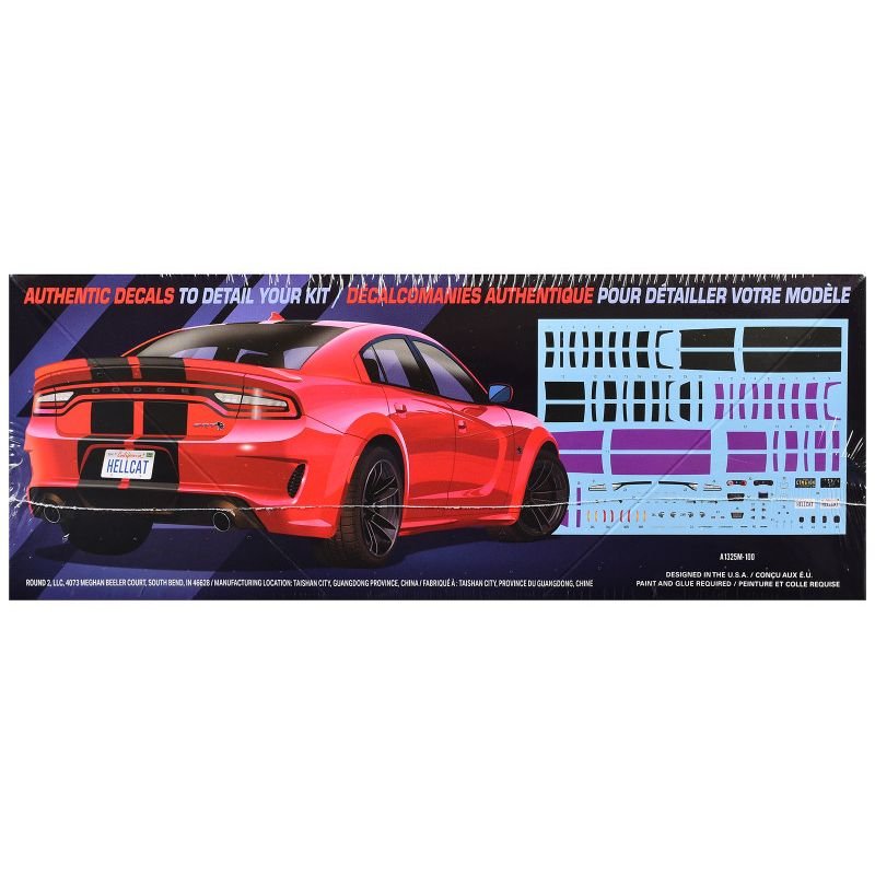 Skill 2 Model Kit 2021 Dodge Charger Hellcat Redeye Widebody 1/25 Scale Model by AMT-AMT-ModelCars.com