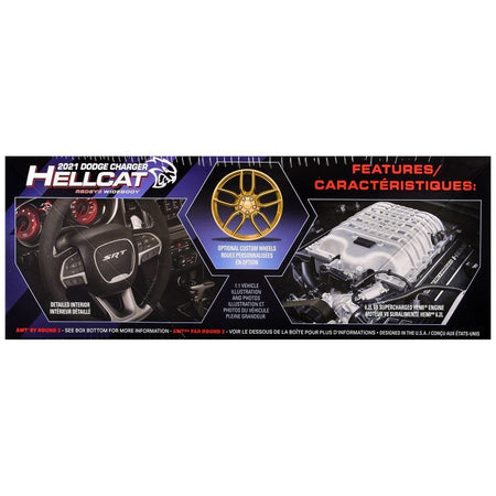 Skill 2 Model Kit 2021 Dodge Charger Hellcat Redeye Widebody 1/25 Scale Model by AMT-AMT-ModelCars.com
