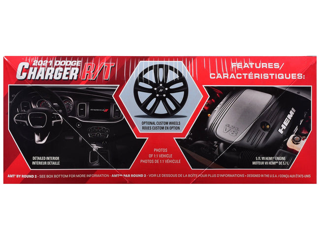 Skill 2 Model Kit 2021 Dodge Charger R/T "America 250" 1/25 Scale Model by AMT-AMT-ModelCars.com