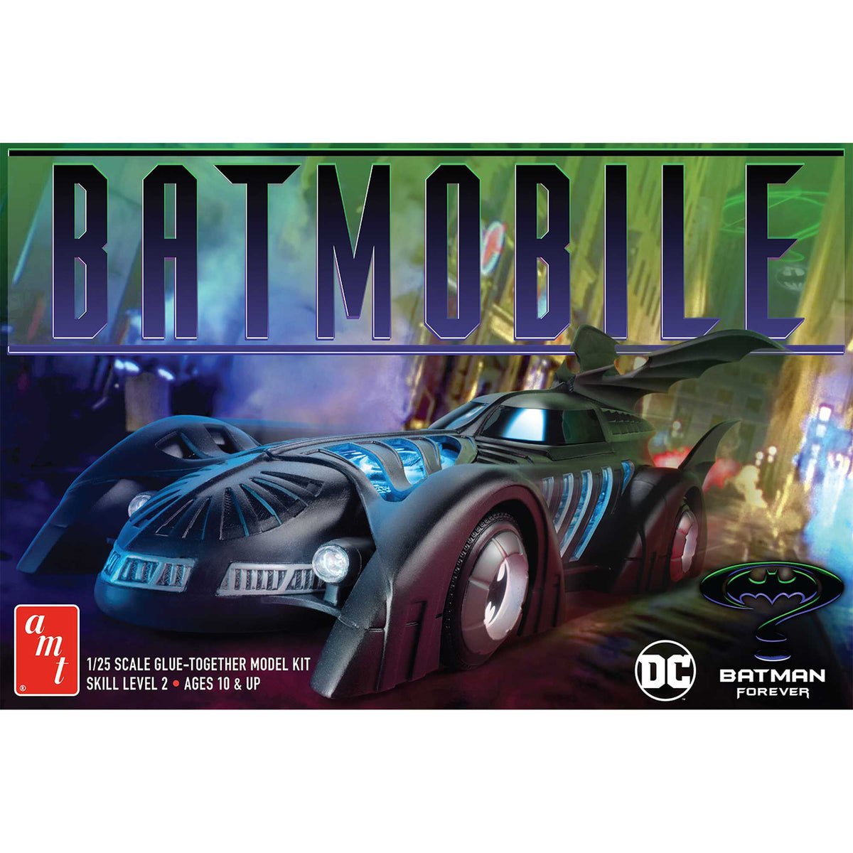 Skill 2 Model Kit Batmobile "Batman Forever" (1995) Movie 1/25 Scale Model by AMT-AMT-ModelCars.com