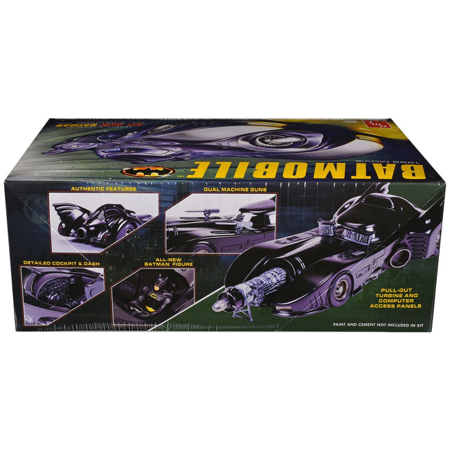 Skill 2 Model Kit Batmobile with Seated Batman Figure "Batman" (1989) Movie 1/25 Scale Model by AMT-AMT-ModelCars.com