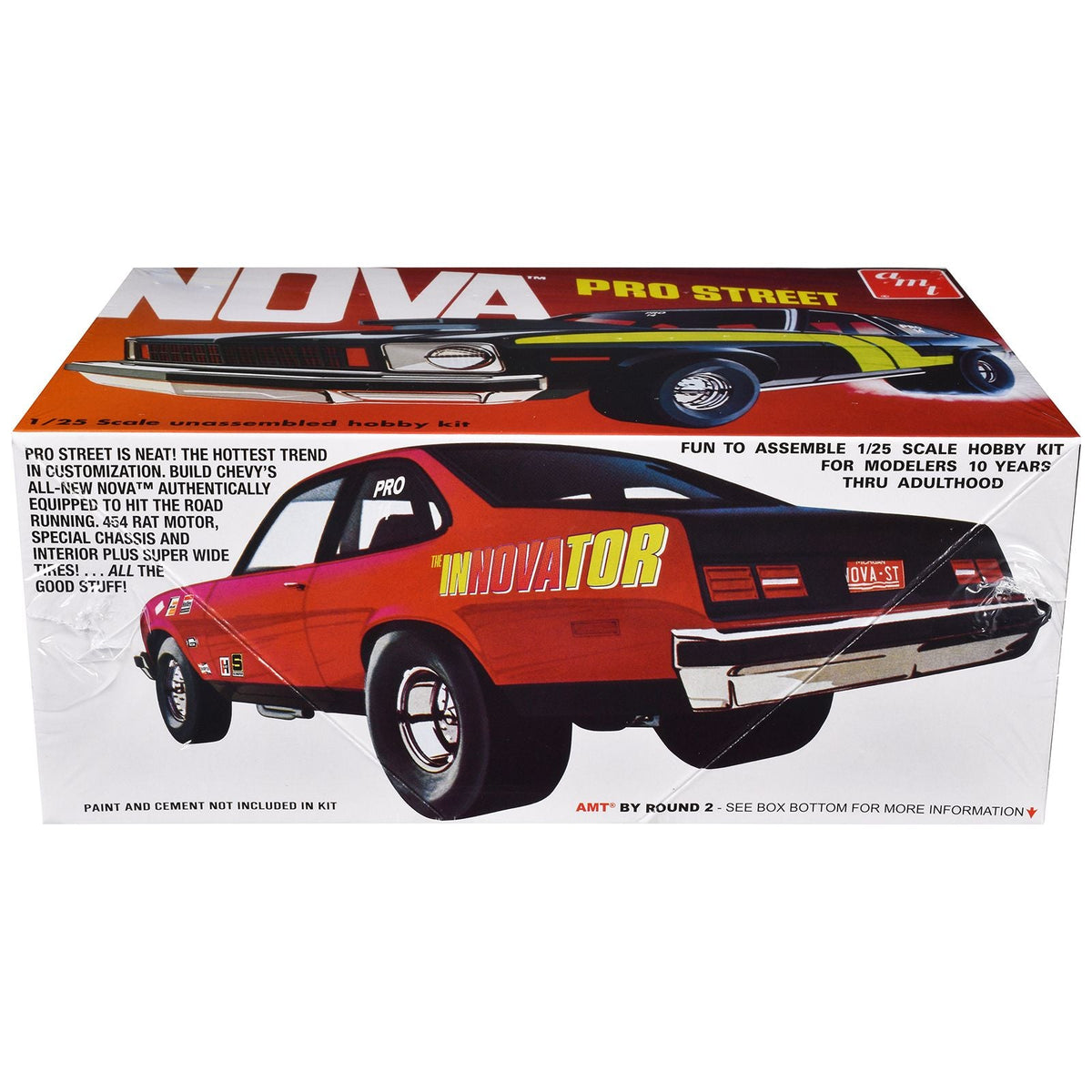 Skill 2 Model Kit Chevrolet Nova Pro Street 1/25 Scale Model by AMT-AMT-ModelCars.com
