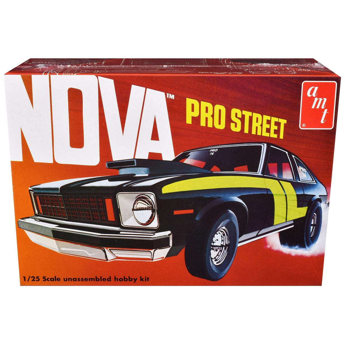 Skill 2 Model Kit Chevrolet Nova Pro Street 1/25 Scale Model by AMT-AMT-ModelCars.com