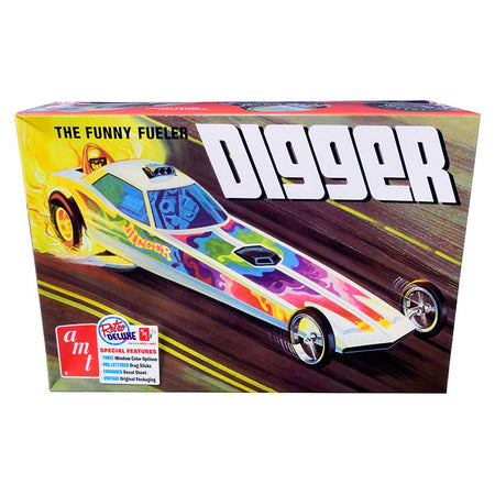 Skill 2 Model Kit Digger Dragster "The Funny Fueler" 1/25 Scale Model by AMT-AMT-ModelCars.com