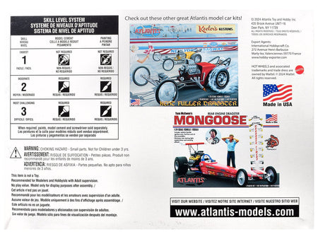 Skill 2 Model Kit Don the Snake Prudhomme's "AA" Fuel Front Engine Rail Dragste 1/24 Scale Model by Atlantis-Atlantis-ModelCars.com