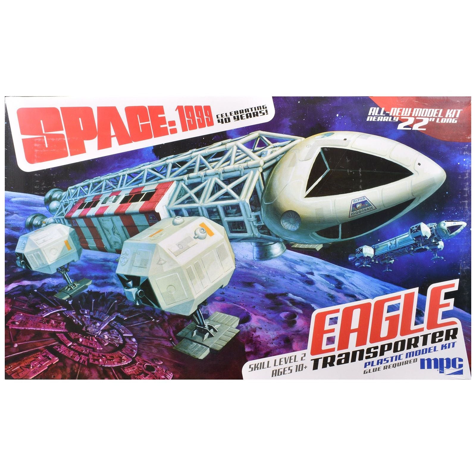 Skill 2 Model Kit Eagle Transporter Spacecraft "Celebrating 40 Years" "Space: 1999" (1975 - 1977) TV Series 1/48 Scale Model by MPC - MPC - ModelCars.com