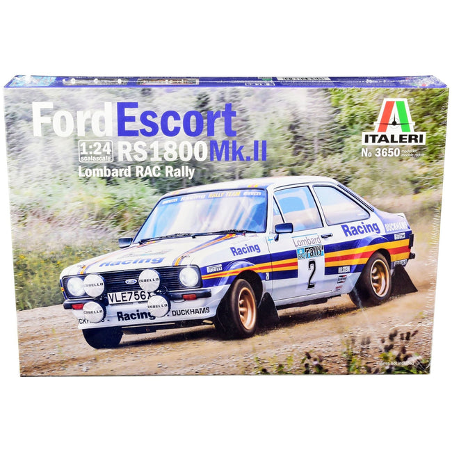 Skill 2 Model Kit Ford Escort RS 1800 Mk.II #2 Lombard RAC Rally (1981) 1/24 Scale Model by Italeri-Italeri-ModelCars.com
