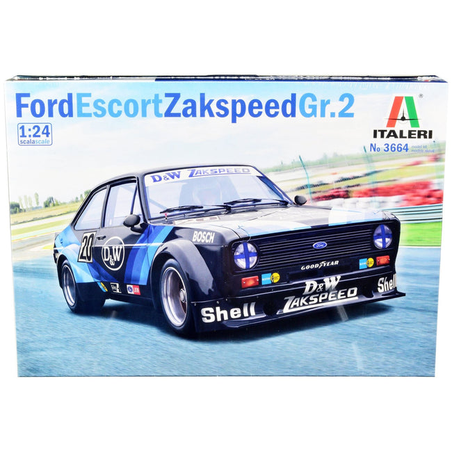 Skill 2 Model Kit Ford Escort Zakspeed Gr.2 Brands Hatch 500 km. (1979) 1/24 Scale Model by Italeri-Italeri-ModelCars.com