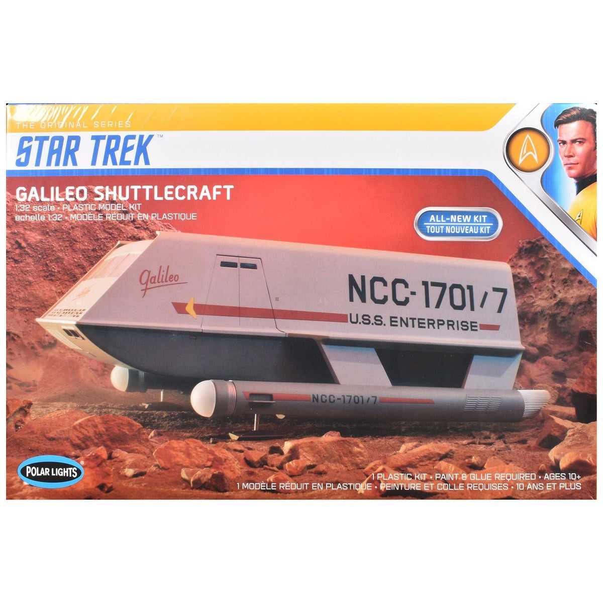 Skill 2 Model Kit Galileo Shuttlecraft "Star Trek: The Original Series" (1966-1968) TV Series 1/32 Scale Model by Polar Lights-Polar Lights-ModelCars.com