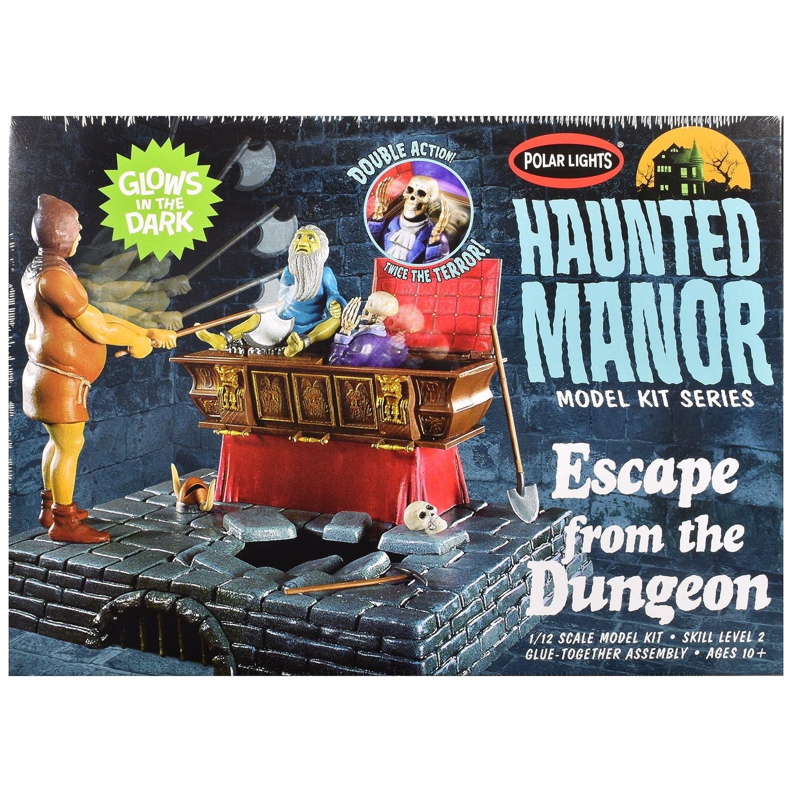 Skill 2 Model Kit Haunted Manor "Escape from the Dungeon" Diorama Set 1/12 Scale Model by Polar Lights - Polar Lights - ModelCars.com