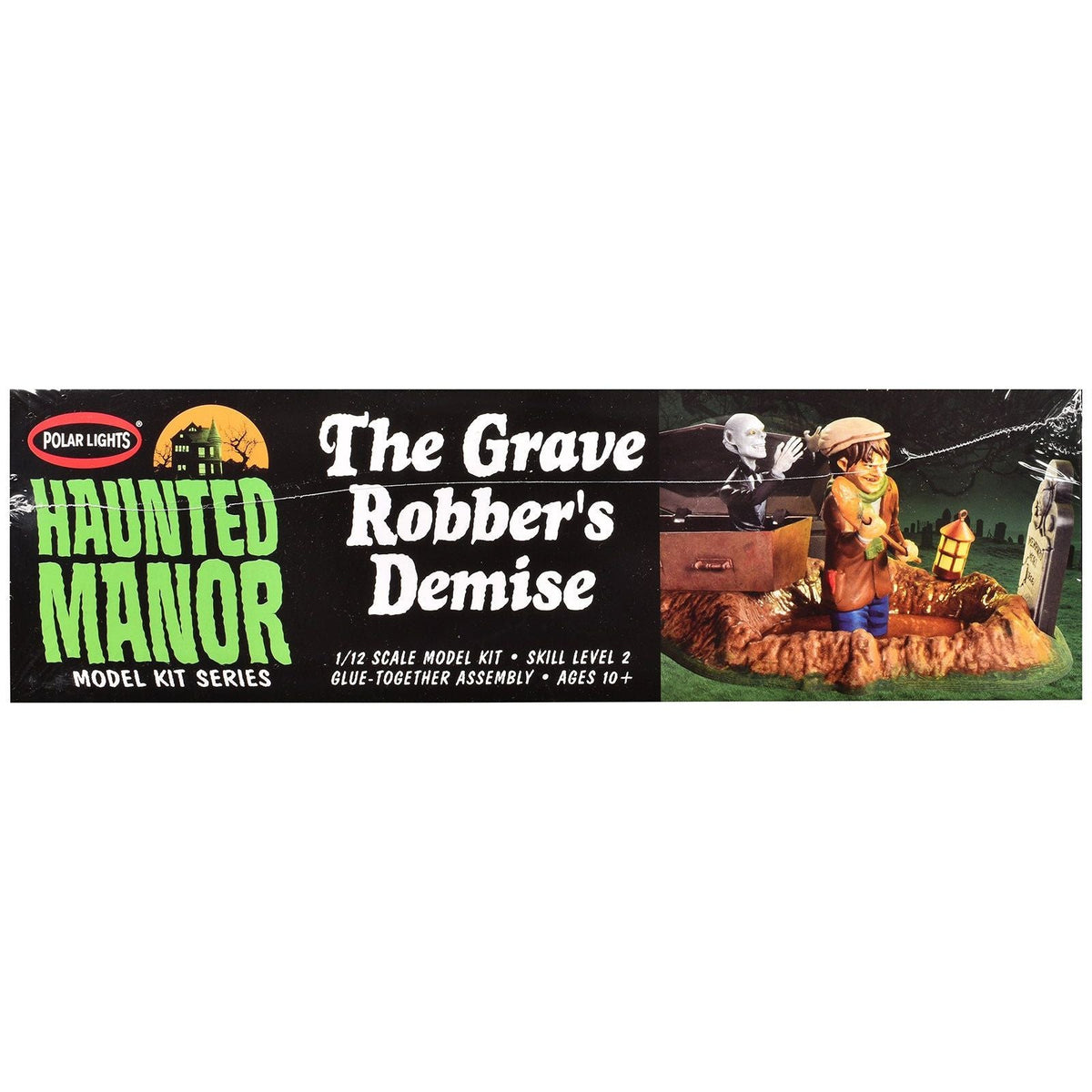 Skill 2 Model Kit Haunted Manor "The Grave Robber's Demise" Diorama Set 1/12 Scale Model by Polar Lights-Polar Lights-ModelCars.com