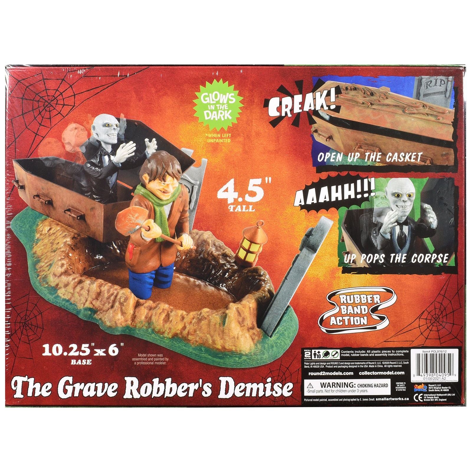 Skill 2 Model Kit Haunted Manor "The Grave Robber's Demise" Diorama Set 1/12 Scale Model by Polar Lights - Polar Lights - ModelCars.com