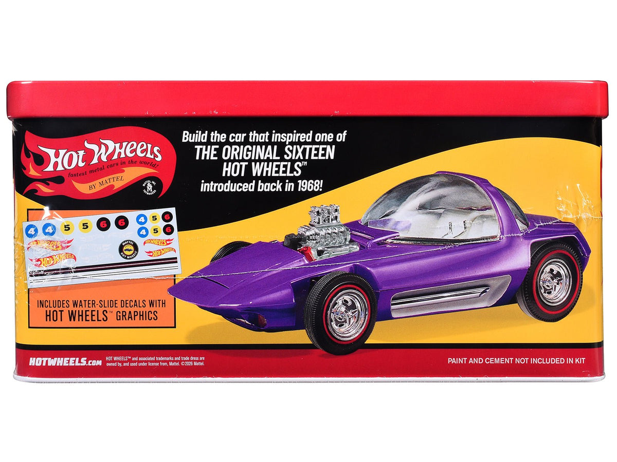 Skill 2 Model Kit Hot Wheels Silhouette with Collector Tin 1/25 Scale Model by AMT-AMT-ModelCars.com