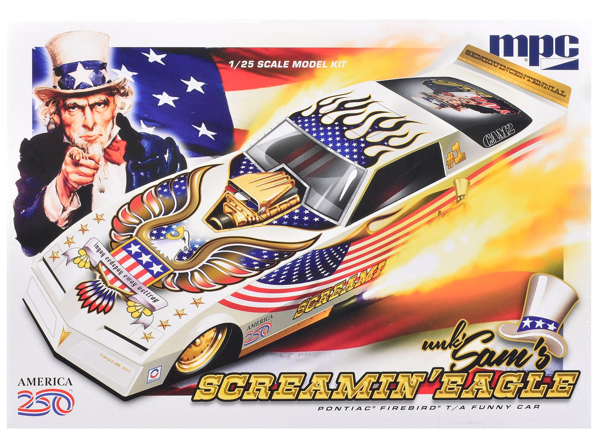 Skill 2 Model Kit Pontiac Firebird Funny Car "Unk' Sam's Screaming Eagle" 1/25 Scale Model by MPC-MPC-ModelCars.com
