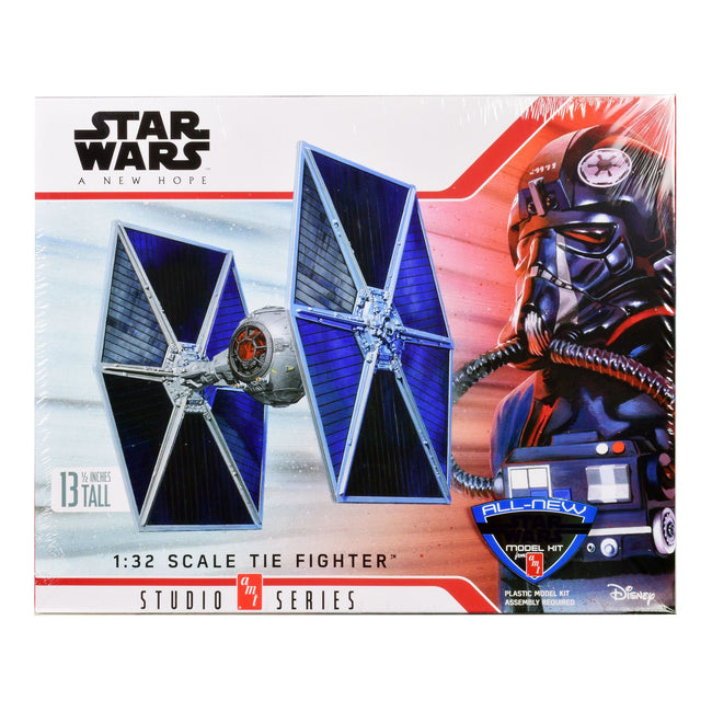 Skill 2 Model Kit Tie Fighter "Star Wars: Episode IV â€“ A New Hope" (1977) Movie 1/32 Scale Model by AMT-AMT-ModelCars.com