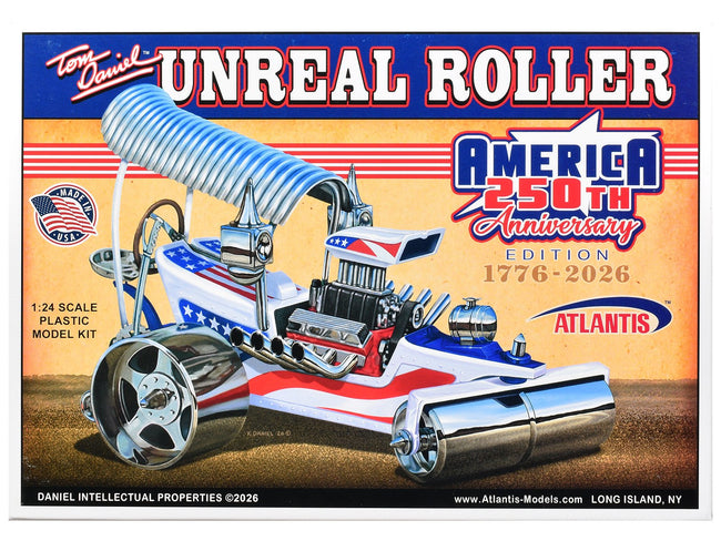 Skill 2 Model Kit Tom Daniel's Unreal Roller "America 250th Anniversary" Edition 1/24 Scale Model by Atlantis-Atlantis-ModelCars.com
