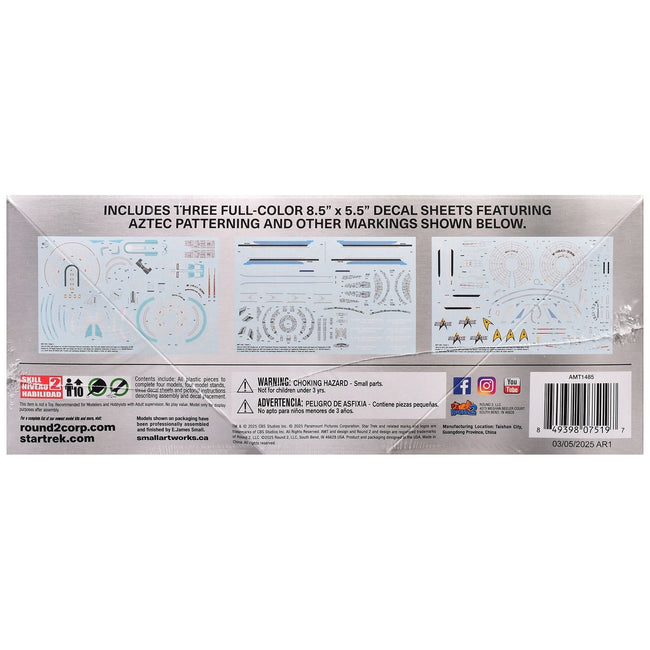 Skill 2 Model Kit U.S.S. Enterprise Four Ship Set "Star Trek" 1/2500 Scale Model by AMT-AMT-ModelCars.com