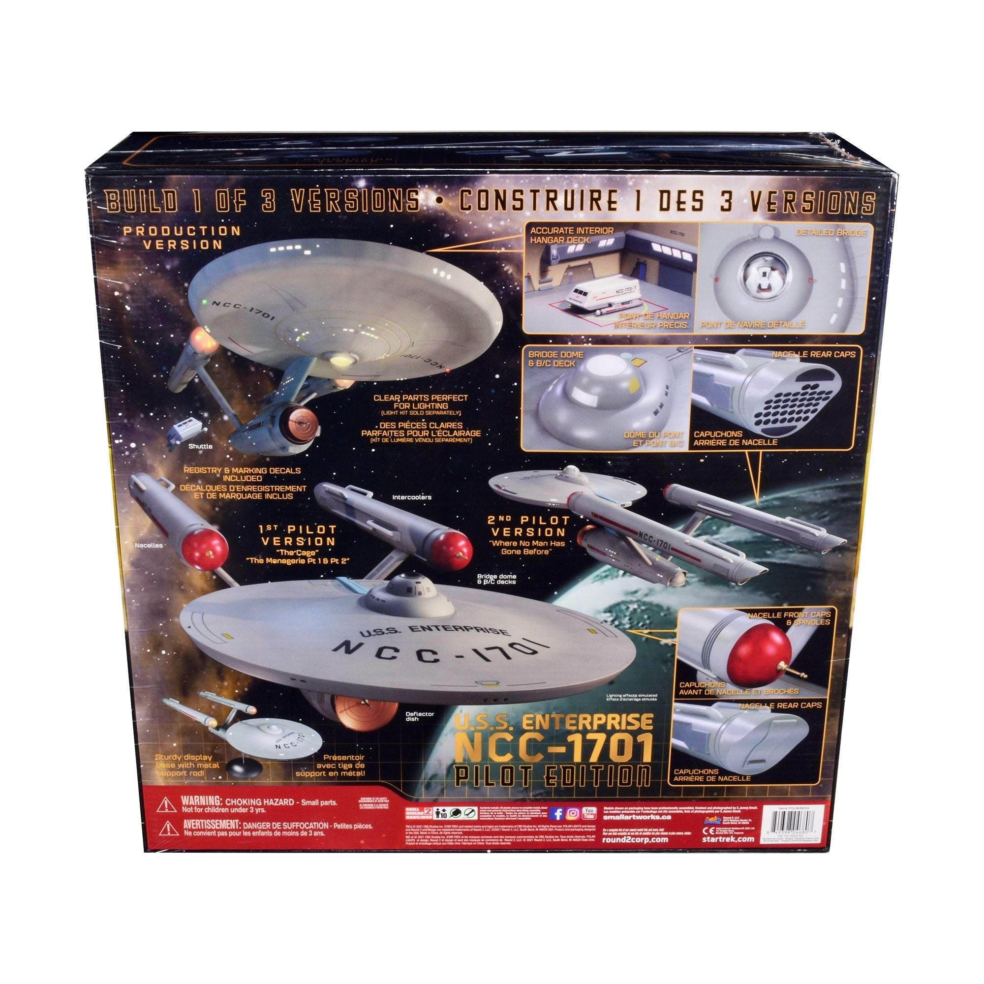 Skill 2 Model Kit U.S.S. Enterprise NCC - 1701 Pilot Edition Star Trek 3 - in - 1 1/350 Scale Model by Polar Lights - Polar Lights - ModelCars.com