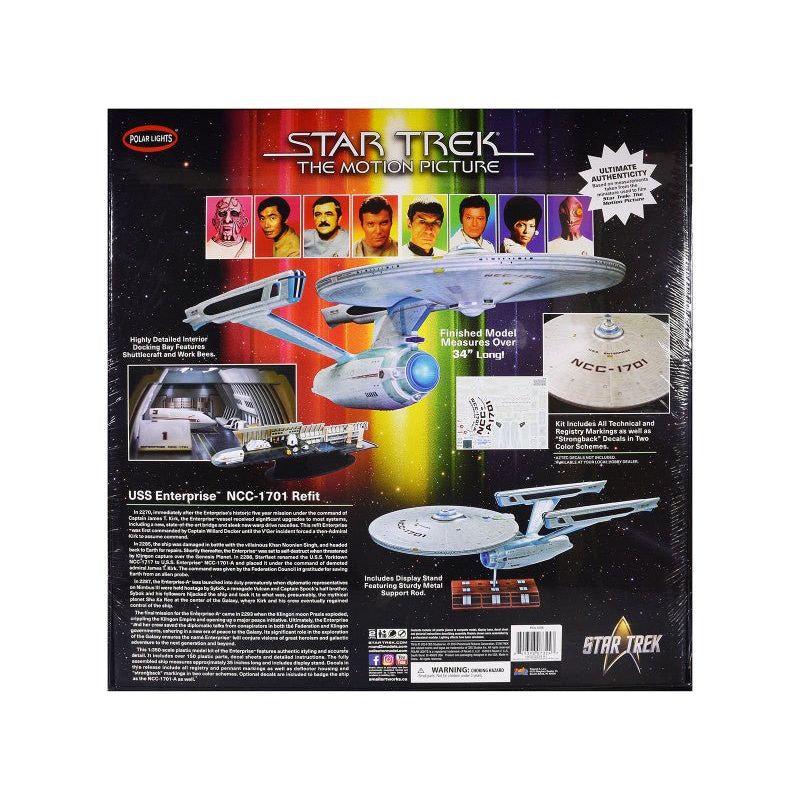 Skill 2 Model Kit U.S.S. Enterprise NCC - 1701 Refit Spaceship "Star Trek: The Motion Picture" (1979) Movie 1/350 Scale Model by Polar Lights - Polar Lights - ModelCars.com