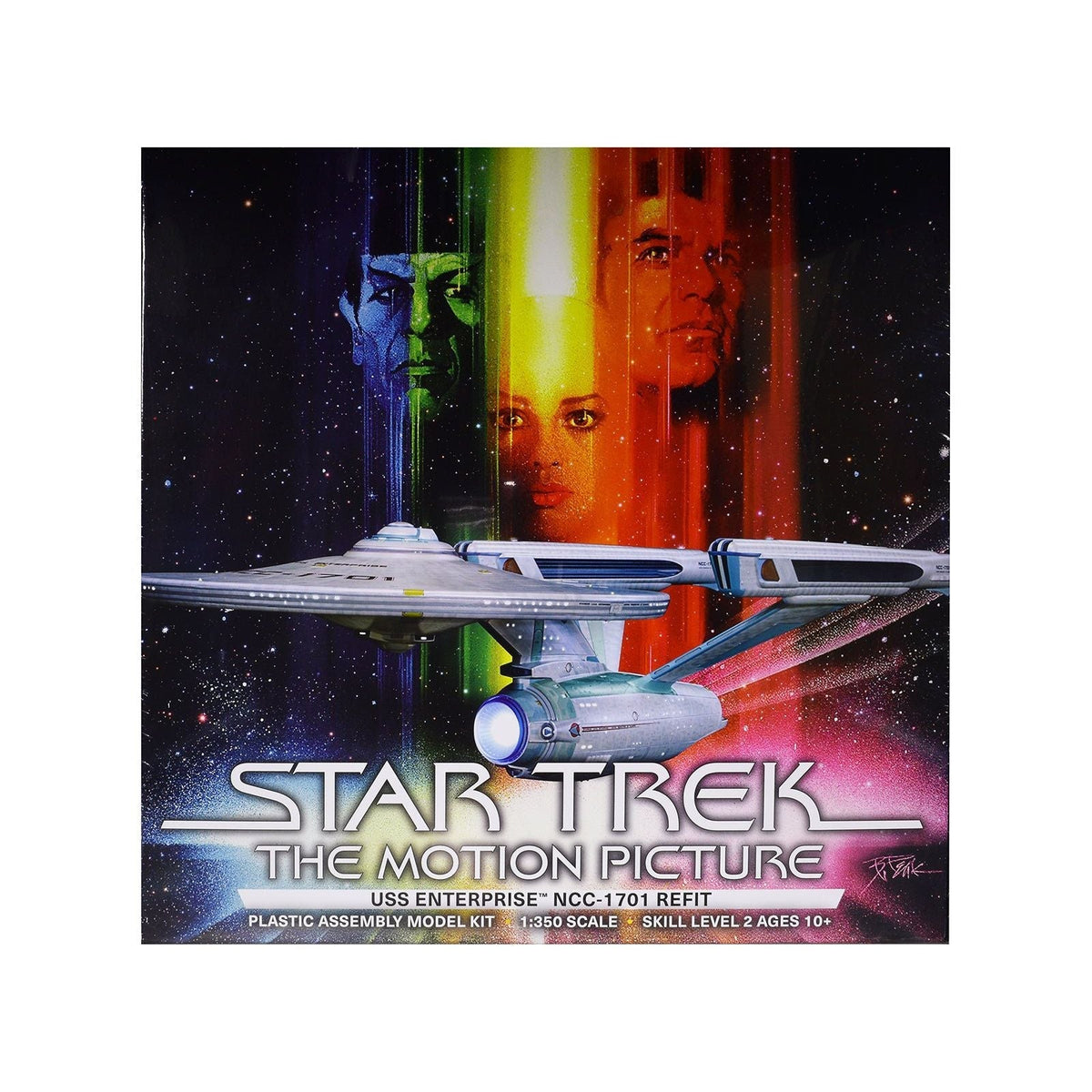 Skill 2 Model Kit U.S.S. Enterprise NCC-1701 Refit Spaceship "Star Trek: The Motion Picture" (1979) Movie 1/350 Scale Model by Polar Lights-Polar Lights-ModelCars.com