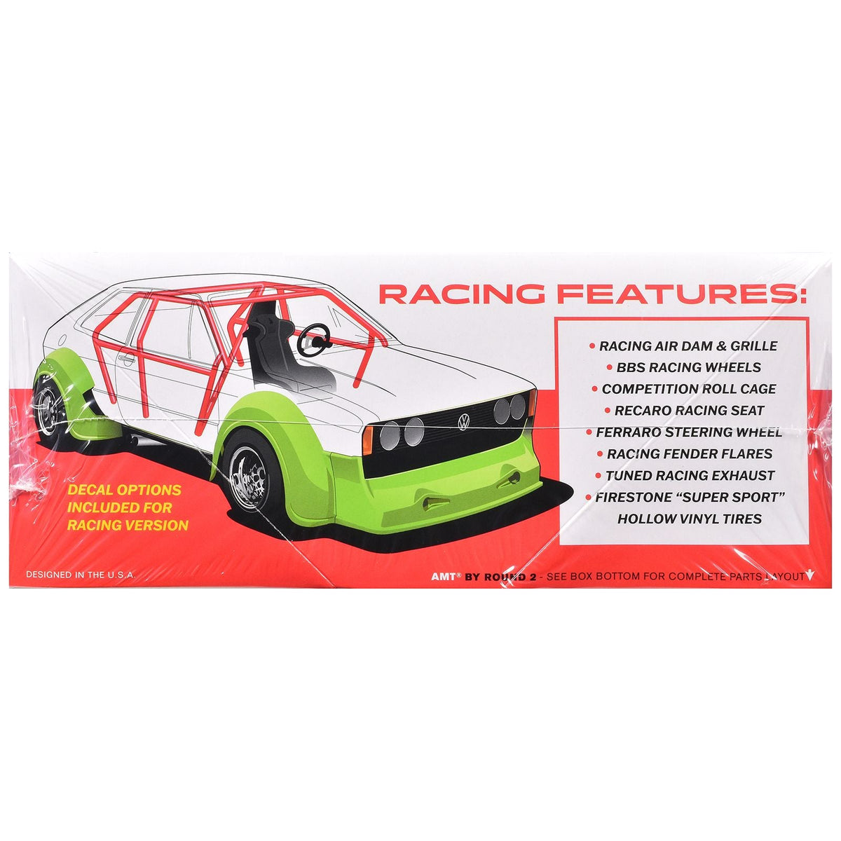 Skill 2 Model Kit Volkswagen Scirocco "T/A Champ" 1/25 Scale Model by AMT-AMT-ModelCars.com