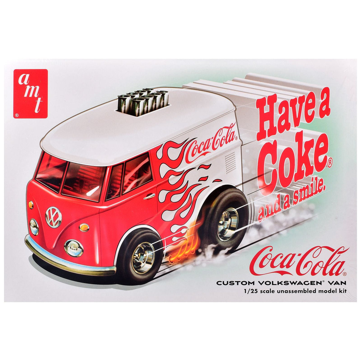 Skill 2 Model Kit Volkswagen Van Show Rod "Coca-Cola" 1/25 Scale Model by AMT-AMT-ModelCars.com