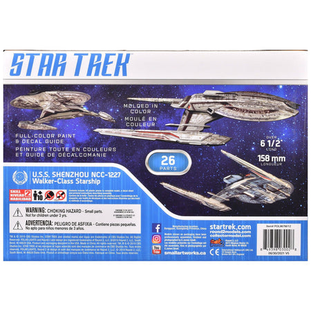 Skill 2 Snap Model Kit U.S.S. Shenzhou NCC - 1227 Spacecraft "Star Trek: Discovery" (2017 - 2024) TV Series 1/2500 Scale Model by Polar Lights - Polar Lights - ModelCars.com