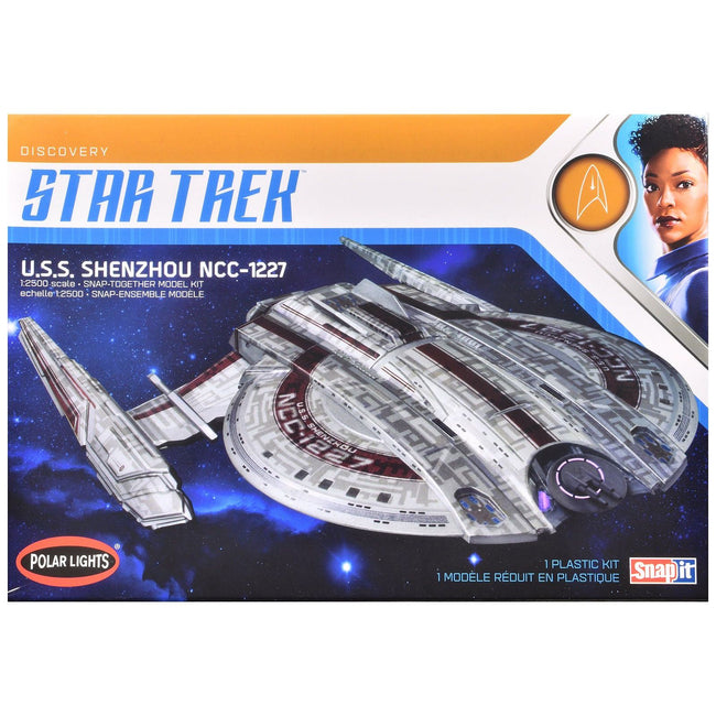 Skill 2 Snap Model Kit U.S.S. Shenzhou NCC - 1227 Spacecraft "Star Trek: Discovery" (2017 - 2024) TV Series 1/2500 Scale Model by Polar Lights - Polar Lights - ModelCars.com