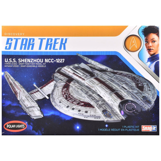 Skill 2 Snap Model Kit U.S.S. Shenzhou NCC-1227 Spacecraft "Star Trek: Discovery" (2017-2024) TV Series 1/2500 Scale Model by Polar Lights-Polar Lights-ModelCars.com
