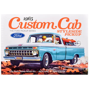 Skill 3 Model Kit 1965 Ford Custom Cab Styleside Pickup Truck 1/25 Scale Model by Moebius