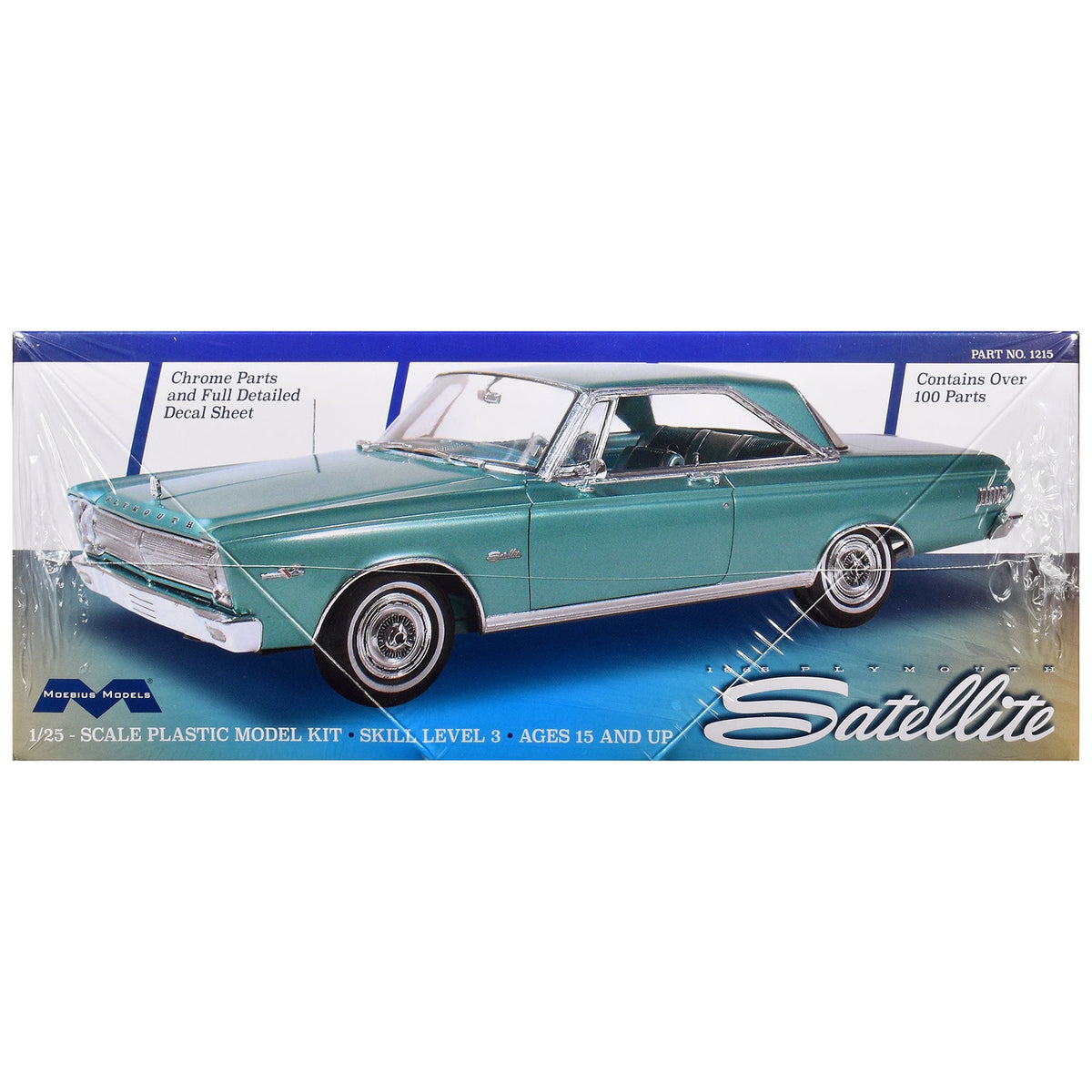 Skill 3 Model Kit 1965 Plymouth Satellite 1/25 Scale Model by Moebius-Moebius-ModelCars.com