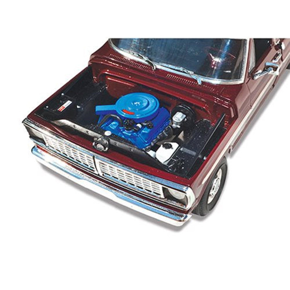 Skill 3 Model Kit 1970 Ford F-100 Custom Cab 4x4 Pickup Truck 1/25 Scale Model by Moebius-Moebius-ModelCars.com