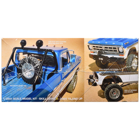 Skill 3 Model Kit 1971 Ford F-250 Custom Lifted 4x4 Pickup Truck 1/25 Scale Model by Moebius-Moebius-ModelCars.com