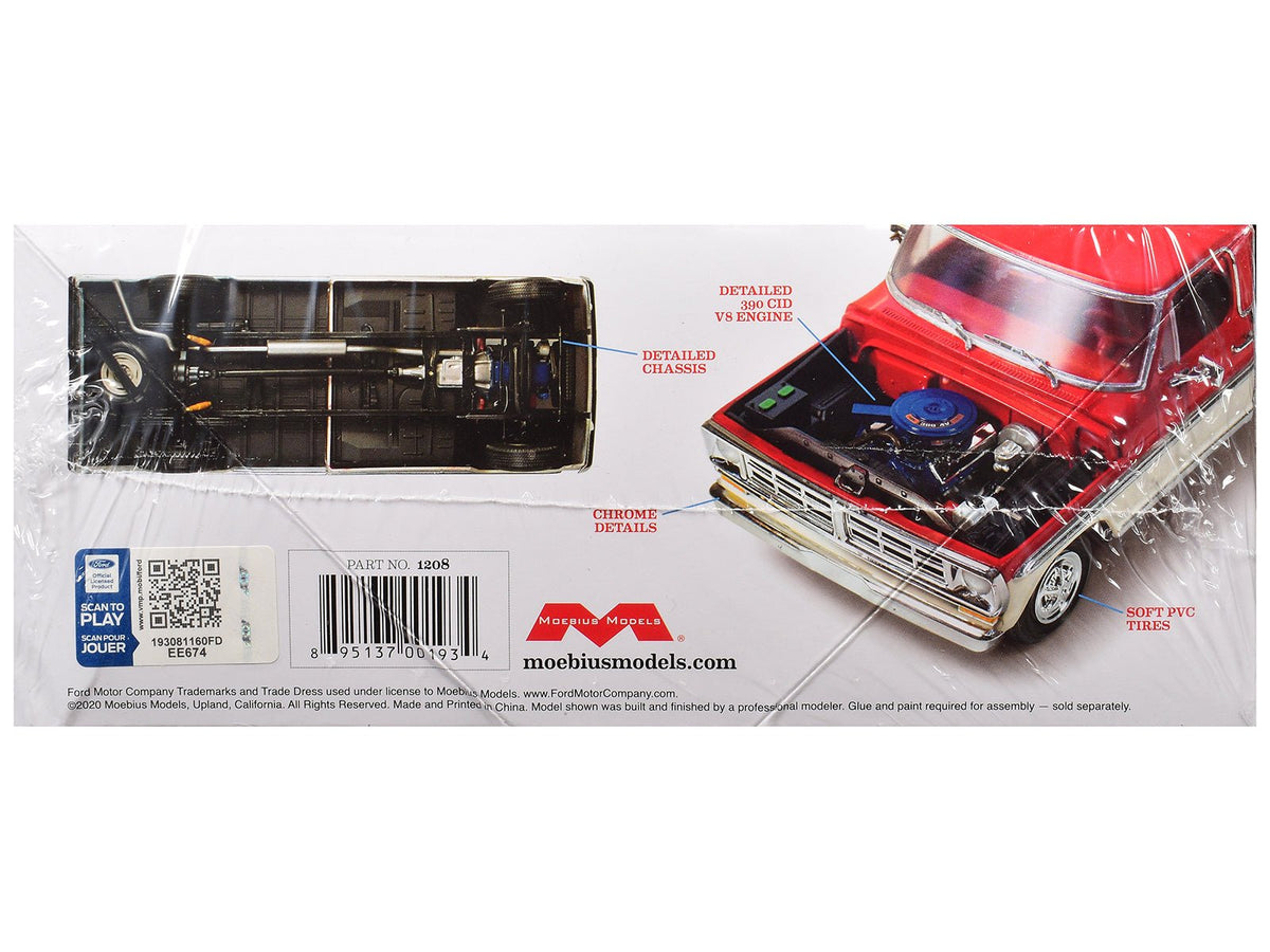 Skill 3 Model Kit 1971 Ford Ranger XLT Pickup Truck 1/25 Scale Model by Moebius-Moebius-ModelCars.com