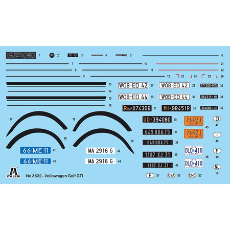 Skill 3 Model Kit 1976 - 78 Volkswagen Golf GTI First Series 1/24 Scale Model by Italeri - Italeri - ModelCars.com