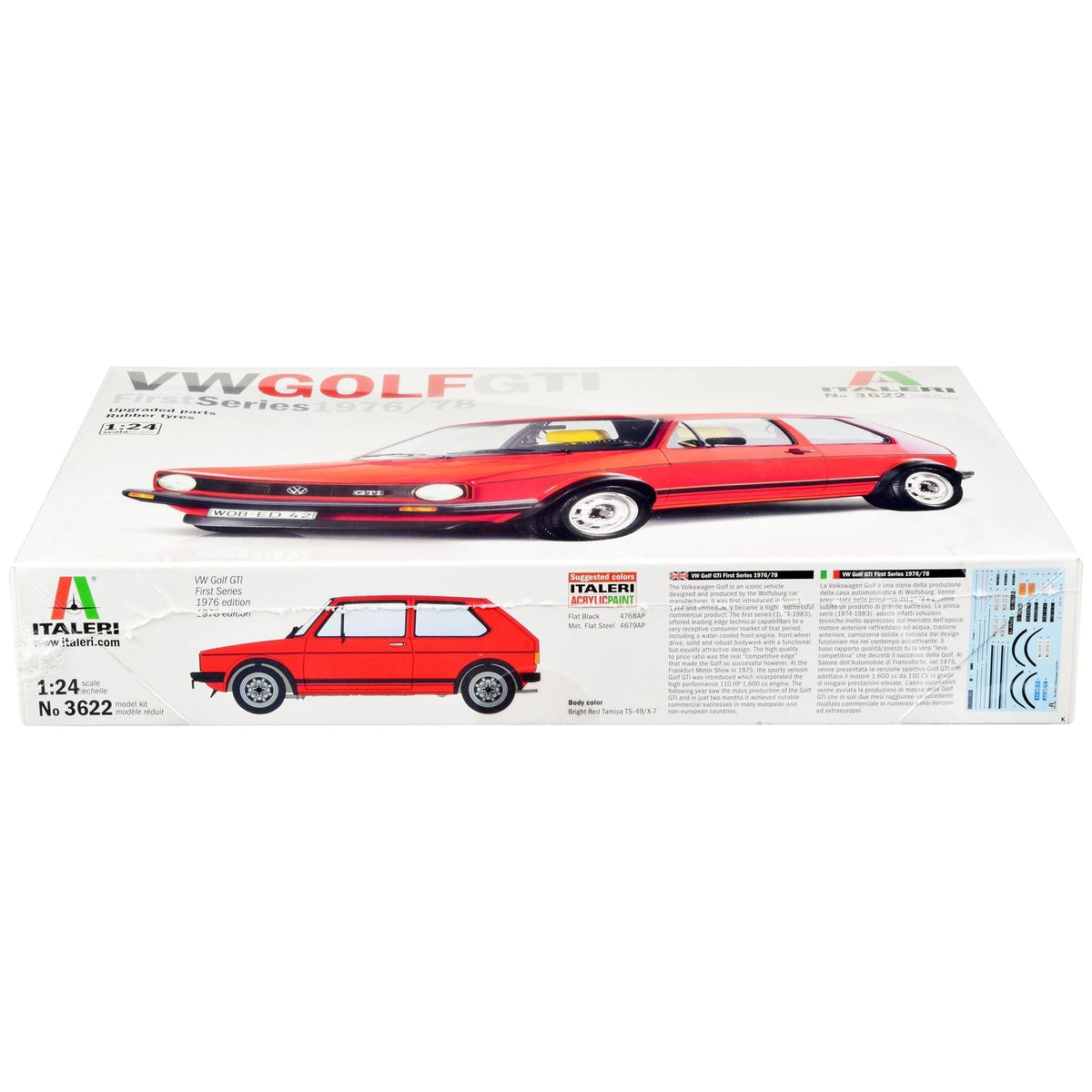 Skill 3 Model Kit 1976-78 Volkswagen Golf GTI First Series 1/24 Scale Model by Italeri-Italeri-ModelCars.com