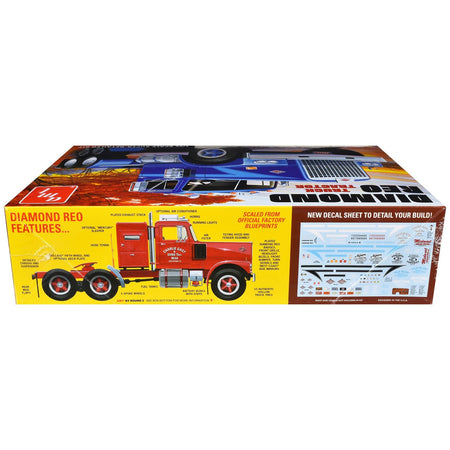 Skill 3 Model Kit Diamond Reo Truck Tractor 1/25 Scale Model by AMT-AMT-ModelCars.com