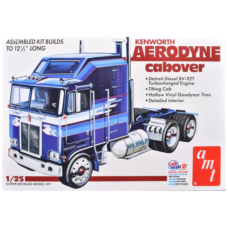 Skill 3 Model Kit Kenworth Aerodyne Cabover Truck Tractor 1/25 Scale Model by AMT-AMT-ModelCars.com