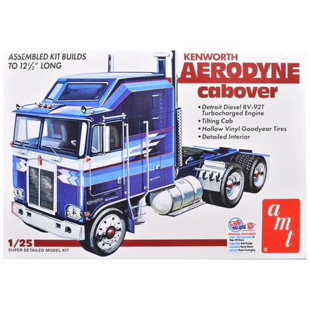 Skill 3 Model Kit Kenworth Aerodyne Cabover Truck Tractor 1/25 Scale Model by AMT-AMT-ModelCars.com