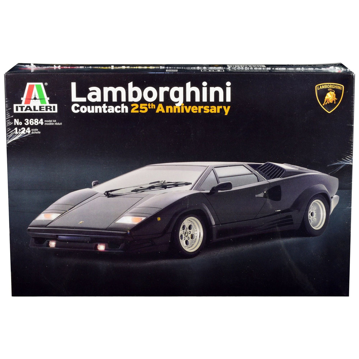 Skill 3 Model Kit Lamborghini Countach 25th Anniversary 1/24 Scale Model by Italeri-Italeri-ModelCars.com