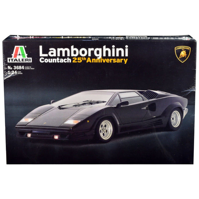 Skill 3 Model Kit Lamborghini Countach 25th Anniversary 1/24 Scale Model by Italeri-Italeri-ModelCars.com